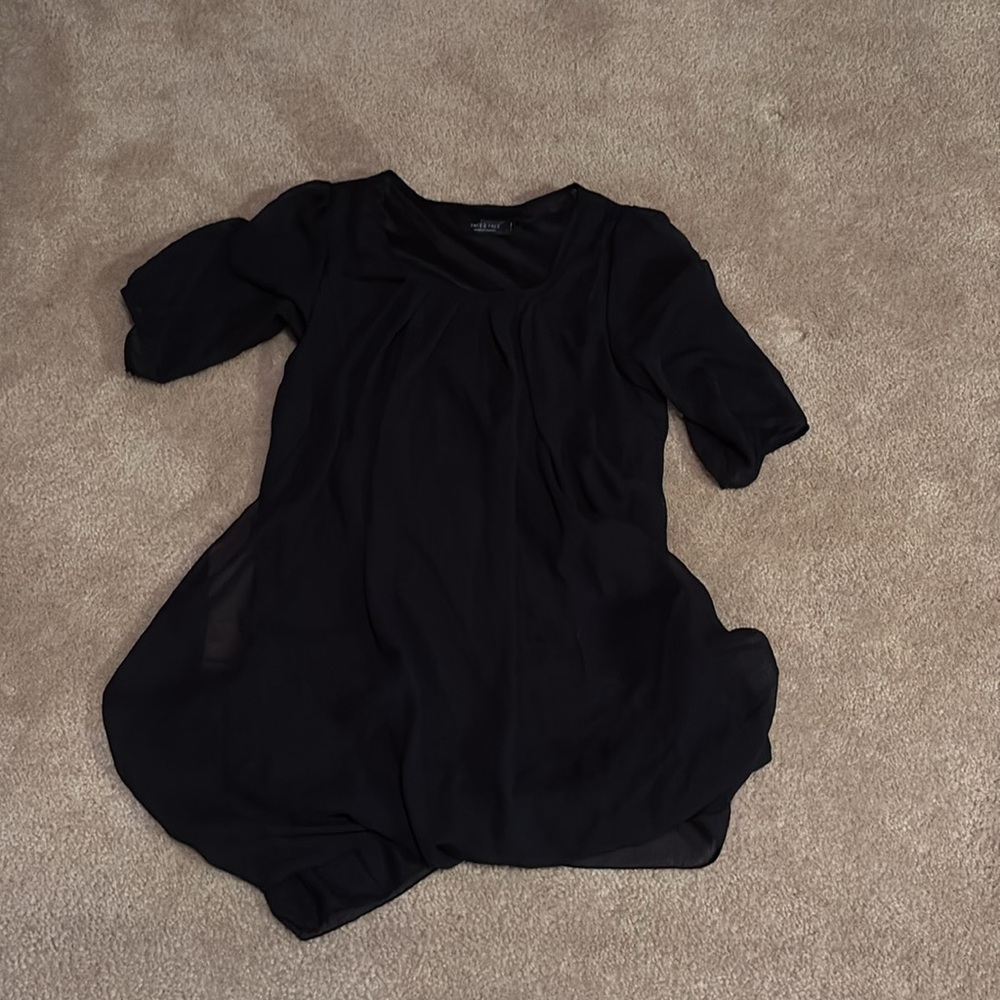black babydoll balloon dress